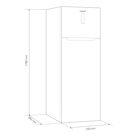 Frigider Albatros FA58NFXE, 415 l, Full No Frost, Clasa E, Inox [2]