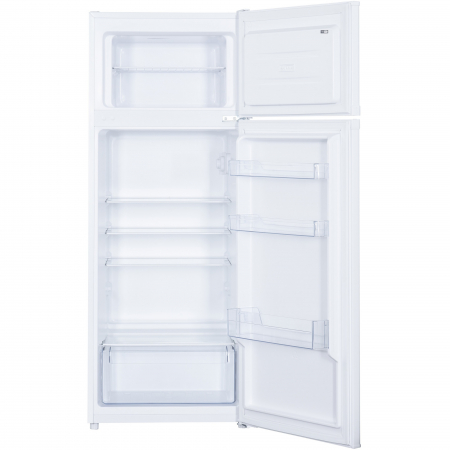 Frigider cu doua usi Heinner HF-H2206E++, 206 l, Clasa E, lumina LED, 3 rafturi de sticla, H 143 cm, Alb [1]