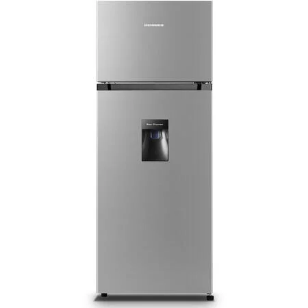 Frigidere - Frigider cu doua usi Heinner HF-HS205SWDE++, 206 l, Dozator de apa, Iluminare LED, H 143.4 cm, Clasa E, Argintiu