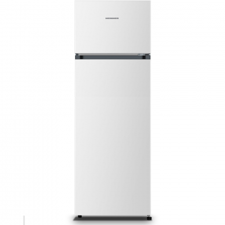 Electrocasnice mari - Frigider cu doua usi Heinner HF-HS243E++, 243 l, Control mecanic cu termostat ajustabil, Iluminare LED, Clasa E, H 161 cm, Alb