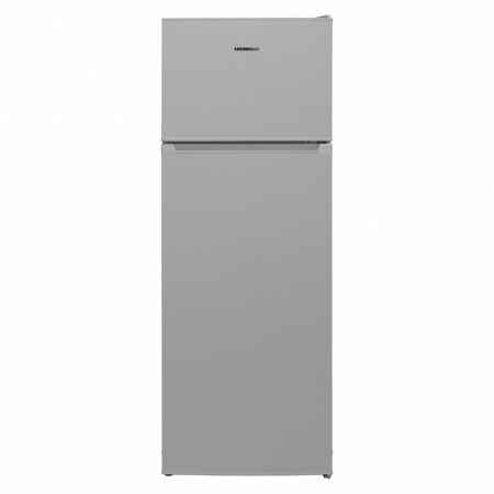 Frigidere - Frigider cu doua usi Heinner HF-V212SE++, 212 l, Less Frost, Clasa E, Control mecanic, Iluminare LED, H 145 cm, Argintiu