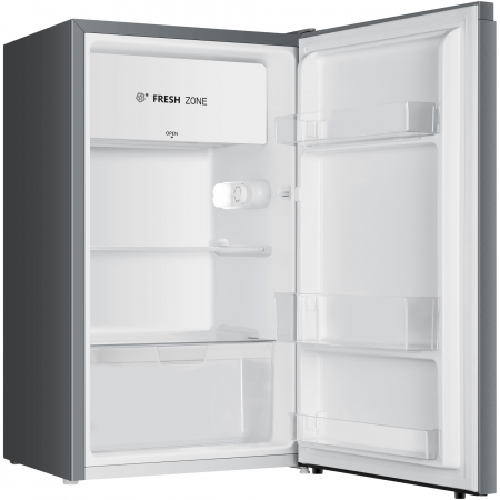 Frigider cu o usa Heinner HF-HS94SE++, 94 l, Clasa E, Iluminare LED, Rafturi sticla, H 84 cm, Argintiu [1]