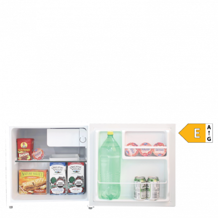 Frigider minibar cu o usa VIVAX MF-45E, 43L, Clasa E, Termostat reglabil, Compartiment gheata, Usa reversibila, Suprafata painted metal, Raft de Sticla securizata, H 50 cm, Alb [3]