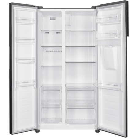 Frigider Side by side Heinner HSBS-H439NFXWDE++, 439 l, No Frost, Clasa E, Display, Dozator de apa, Functie smart, Functie congelare si racire rapida, H 176.5 cm, Aspect inox [4]