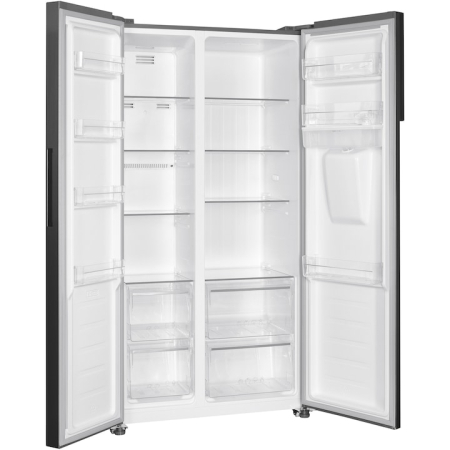 Frigider Side by side Heinner HSBS-H439NFXWDE++, 439 l, No Frost, Clasa E, Display, Dozator de apa, Functie smart, Functie congelare si racire rapida, H 176.5 cm, Aspect inox [5]