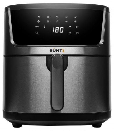 Electrocasnice mici - BÜNTZ Air Fryer digital XL, Arete BAF-85S, incalzire superioara si inferioara, 1950 W, 8.5L, control tactil, 10 programe presetate, termostat reglabil: 80-200˚ C, timer 60 min, Argintiu
