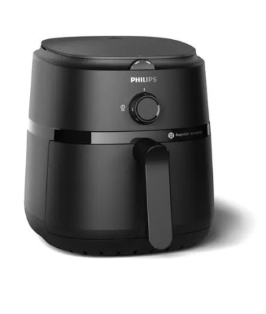 Friteuze - Friteuza cu aer cald, Philips , NA120/00, 1500 W, 4.2 l,  12 programe, Negru