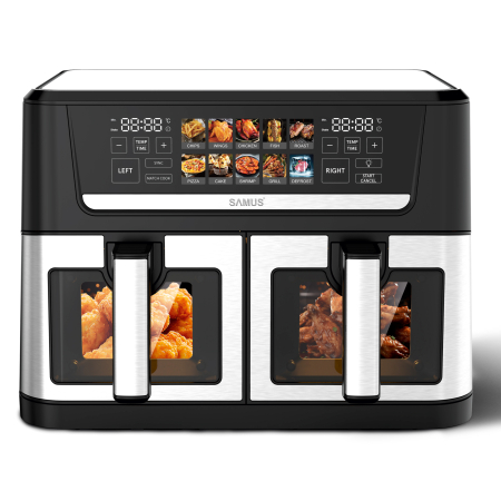 Friteuze - Friteuza cu aer cald Samus AF12TWIN-S2800DW, 2800 W, 12 l