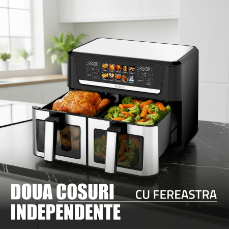 Friteuza cu aer cald Samus AF12TWIN-S2800DW, 2800 W, 12 l [8]