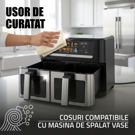 Friteuza cu aer cald Samus AF12TWIN-S2800DW, 2800 W, 12 l [15]