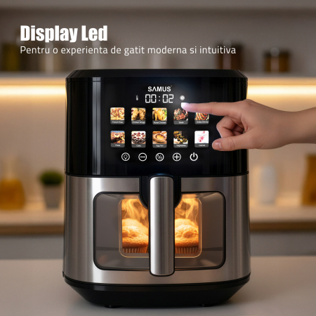 Friteuza cu aer cald Samus AF6.5H-S1701DW, 1700 W, 6.5 l [6]