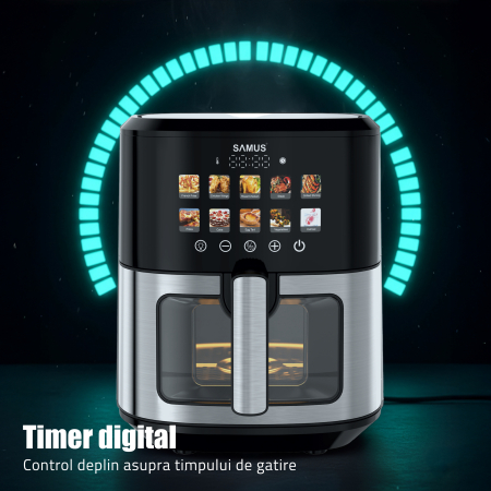 Friteuza cu aer cald Samus AF6.5H-S1701DW, 1700 W, 6.5 l [8]