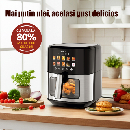 Friteuza cu aer cald Samus AF6.5H-S1701DW, 1700 W, 6.5 l [12]