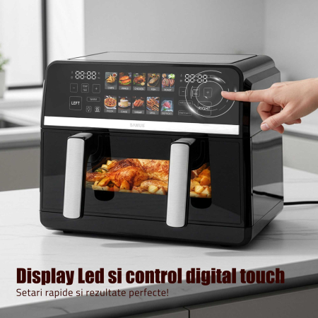 Friteuza cu aer cald Samus AF9BIG-S2500DW, 2500 W, 9 l [10]