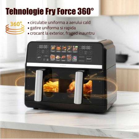 Friteuza cu aer cald Samus AF9BIG-S2500DW, 2500 W, 9 l [7]