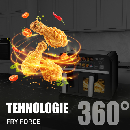 Friteuza cu aer cald Samus AF9DUO-S2600DW, 2600 W, 9 l [5]
