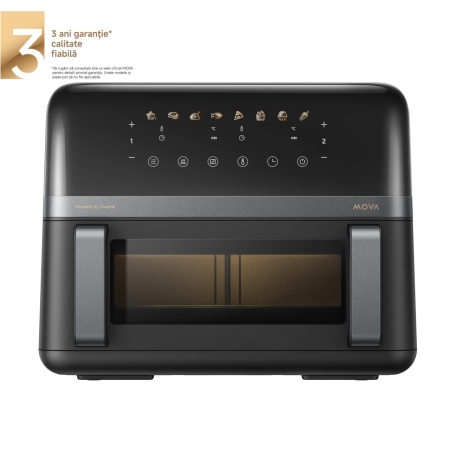 Friteuze - Friteuza cu aer MOVA, AeroChef FD20 Pro, 2700 W, 9L, Metal, LED, 7 Moduri, Negru