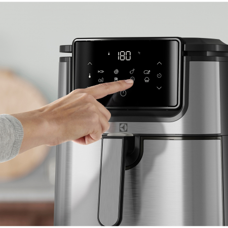 Friteuza fara ulei Electrolux Digital Air Fryer E6AF1-4ST, 1500W, 8 programe, 3,5L, Touch Control, inox [6]