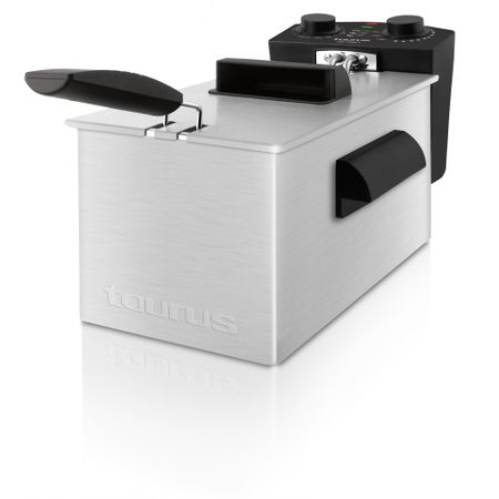 Friteuze - Friteuza Taurus Fry Time 3, 2100 W, Timer 30 minute, Termostat reglabil, Integral detasabila (INOX)