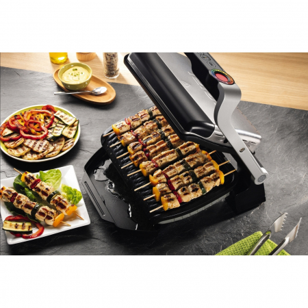 Gratar electric Tefal OptiGrill+ GC712D34 , 2000 W, 6 programe automate, Inox/Negru [3]