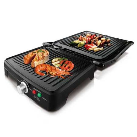 Gratar electric Taurus Asteria, 2200W, Placi antiaderente, Termostat reglabil, Inox [7]