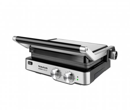 Gratare electrice - Gratar electric Taurus Asteria Complet, 2000W, Placi detasabile, Timer, Argintiu