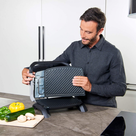 Gratar electric Taurus Grill & Co Plus, 1800W, Placi detasabile, Deschidere la 180º, Led, Negru [6]