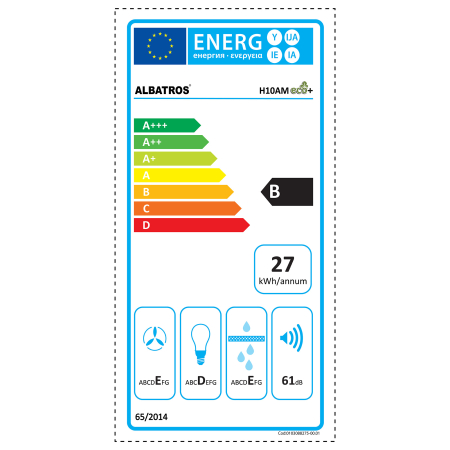 Hota Albatros H10AM Eco+, 60 cm, 204 mc/h, Maro [2]