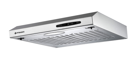 Electrocasnice mari - Hota clasica Pyramis Ecoline Slim 18501I, 60 cm, 168 mc/h, 3 viteze, Clasa D, Gri