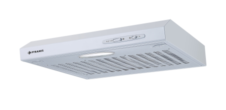 Electrocasnice mari - Hota clasica Pyramis Ecoline Slim 18501W, 60 cm, 168 mc/h, 3 viteze, Clasa D, Alb
