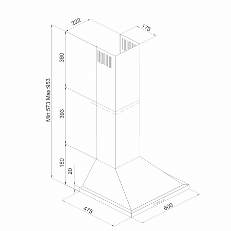 Hota decorativa Pyramis ATD1 Inox [1]