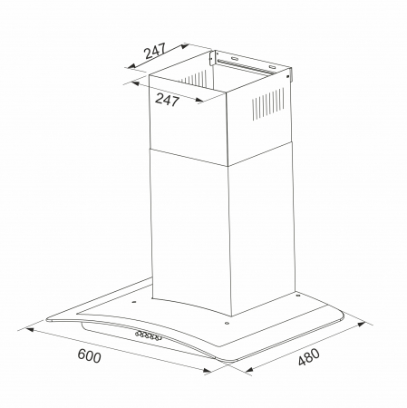 Hota decorativa Pyramis MD Inox Elegant 60 [1]