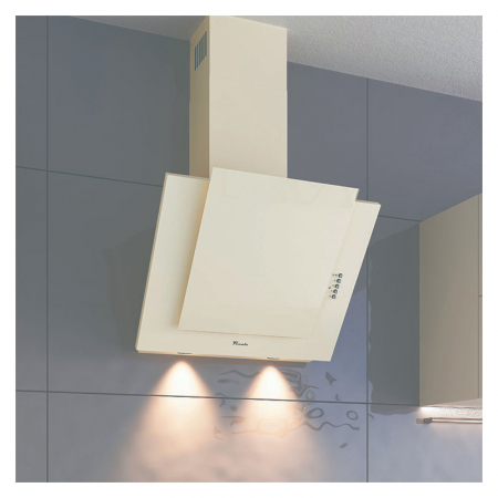 Hota Decorativa Tornado Vertikal 750 (60) LED, 1 motor Turbo, latime 60 cm, 3 viteze, absorbtie 750 m3/ora, filtru anti-grasimi aluminiu 5 straturi, Bej [3]
