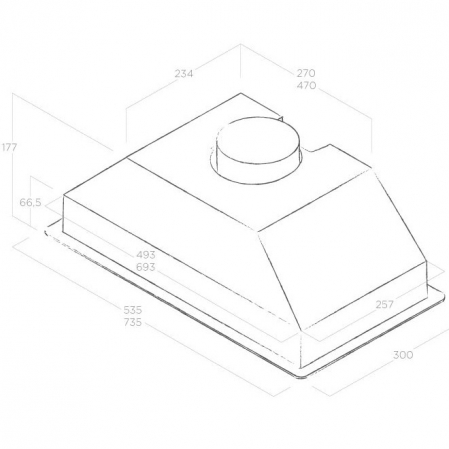 Hota incorporabila Elica ERA GR/A/72, Putere de absorbtie 220 mc/h, Sistem recirculare, Iluminare LED, Filtru de grasime, Clasa C, 72 cm, Argintiu [6]