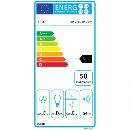Hota incorporabila Elica ERA GR/A/72, Putere de absorbtie 220 mc/h, Sistem recirculare, Iluminare LED, Filtru de grasime, Clasa C, 72 cm, Argintiu [7]