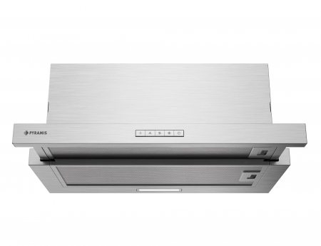 Hote - Hota telescopica Pyramis Premium Turbo MDT Soft Touch Inox, 60 cm, 573 mc/h, 3 viteze, Clasa B