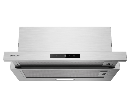 Electrocasnice mari - Hota telescopica Pyramis Premium Turbo MDT Touch Control Inox, 60 cm, 573 mc/h, 3 viteze, Clasa B