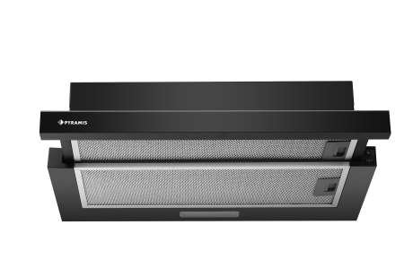 Electrocasnice mari - Hota telescopica Sliding Black Matt Enameled 1MT 60cm, 60cm cm, 207 mc/h, 2 viteze, Clasa C
