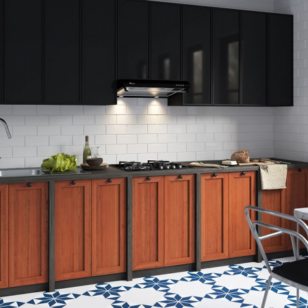 Hota traditionala Tornado Bona 20 (50) LED, 2 motoare, latime 50 cm, absorbtie 560 m3/ora, filtru anti-grasimi aluminiu 5 straturi, Negru [3]