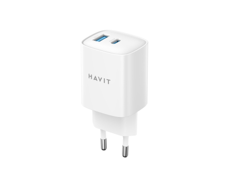 Incarcator priza HAVIT UC30 EU, 1 USB-A, 1 USB-C, 30W, Alb [0]
