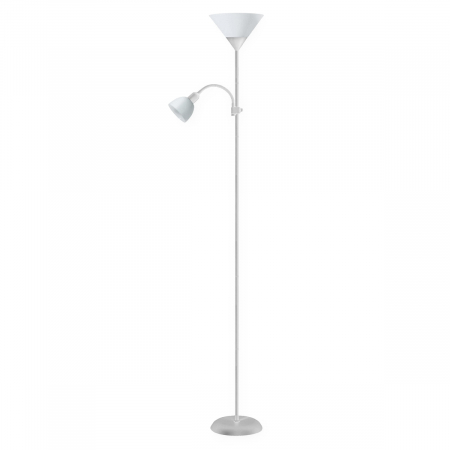 Lampadare - Lampa de podea Platinet PFLF066W , E27 si E14 , 180cm , metal si plastic , alba