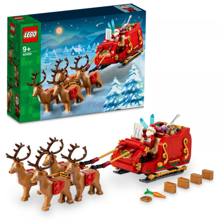 Jocuri constructie - LEGO® Icons Creator Expert - Sania lui Mos Craciun 40499, 343 piese
