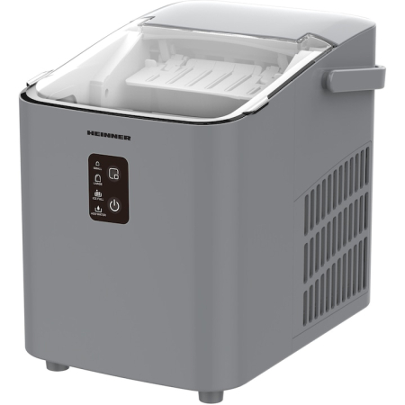 Masini de gheata - Masina de facut cuburi de gheata Heinner HIM-100SL, Capacitate 12 kg/24h, Capacitate rezervor apa 1 l, 120 W, Argintiu