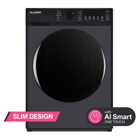 Masini de spalat rufe - Masina de spalat rufe Allview Sensy 800, 8 KG, Motor Inverter, Super SLIM, Gri