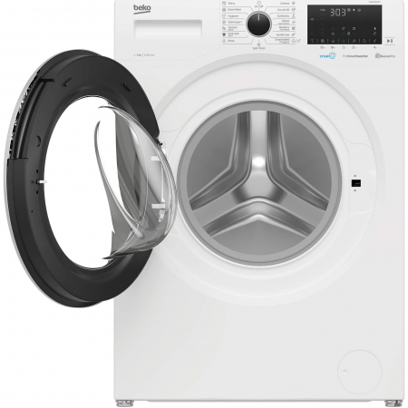 Masina de spalat rufe Beko WUE8736XST, 8 kg, Clasa C, 1400 RPM, HomeWhiz, Bluetooth, SteamCure, Add Garment, Motor ProSmart Inverter, Alb [2]
