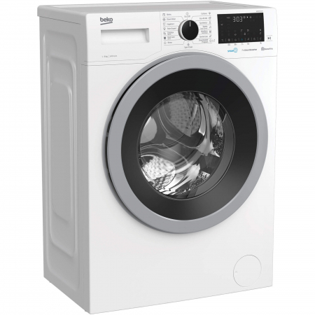 Masina de spalat rufe Beko WUE8736XST, 8 kg, Clasa C, 1400 RPM, HomeWhiz, Bluetooth, SteamCure, Add Garment, Motor ProSmart Inverter, Alb [1]