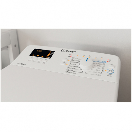 Masina de spalat rufe cu incarcare verticala Indesit BTWS72200EU/N, 7 kg, 1200 rpm, Clasa E, Turn&Go, Display digital, Alb [5]
