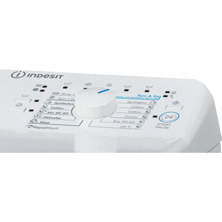 Masina de spalat rufe cu incarcare verticala Indesit BTWS72200EU/N, 7 kg, 1200 rpm, Clasa E, Turn&Go, Display digital, Alb [4]