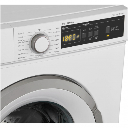 Masina de spalat rufe Fram FWM-V6010T1D++, 6 kg, 1000 rpm, Clasa D, Display LED, Anti-sifonare, Eco-Logic, Alb [3]
