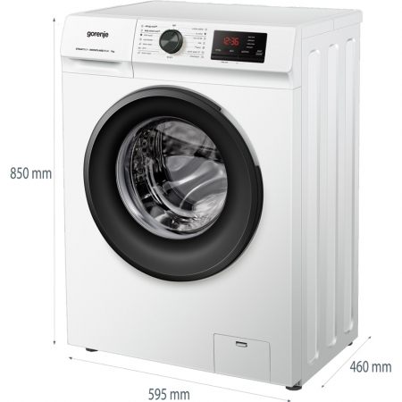 Masina de Spalat Rufe Frontala Slim GORENJE WNHVB72SDS, SteamTech, 7 kg, 1200rpm, Clasa D, Alb [4]